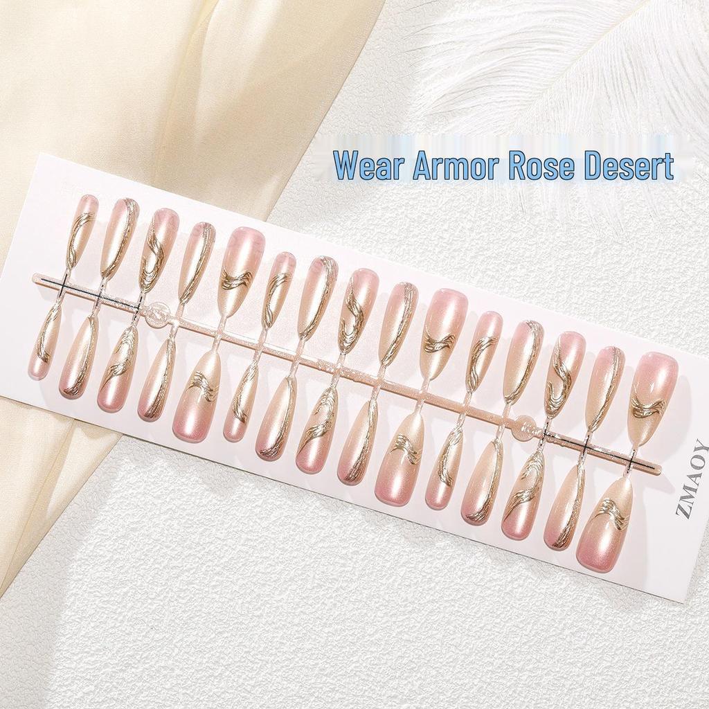 Румяна для ногтей с позолотой «кошачий глаз» — набор из 30 предметов, ручная работа, готовые к использованию размеры XS/S/M