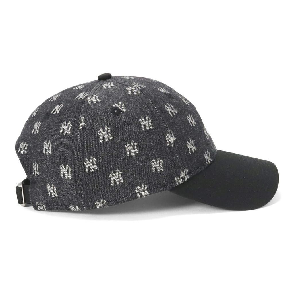 New Era 9TWENTY MLB Monogram Jacquard Cap in NY Black/Chrome, Size M/L, 920 MLB JAQ NEYYAN BLK CHR, 14388776, NER36C6248