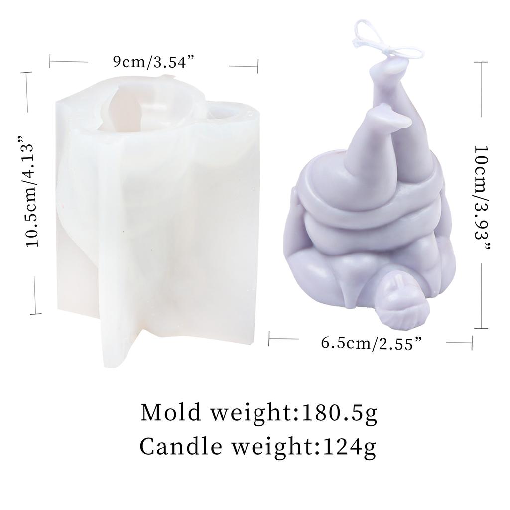 3D Форма женского тела Форма для свечей Поза йоги для мыла ручной работы Эпоксидная смола полимерная глина DIY Ароматизированный гипс Эпоксидная смола