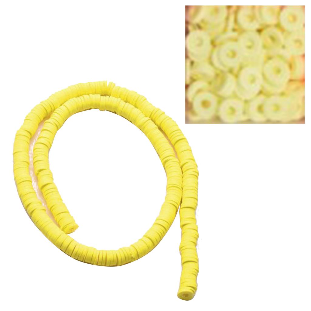 Желтая плоская полимерная глина бусина DIY украшения полимерная глина диск бусины для ожерелий браслетов