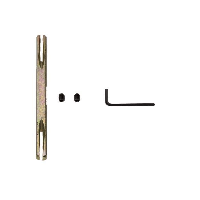 Béquille double torsadé aluminium peinture epoxy noir 210722