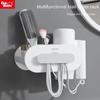 Hair Dryer Rack Bathroom Wall-mounted Free Punch Toilet Storage Rack