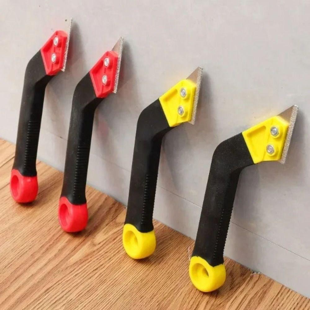 Angled-Design Tile Grout Remover Plastic Handle Broken Particle Chip Joint Rake Scraper Dry Cement Ceramic Tile Cleaning Tool