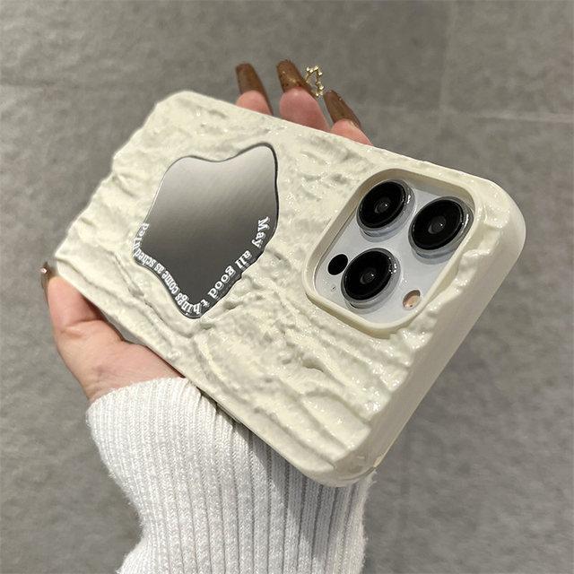 Ins 3d морщинистый зеркальный чехол для телефона для Iphone 14 11 12 13 Pro Max 14 Plus 14pro противоударный роскошный чехол с блестящим покрытием