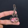 Pink Thulite Gemstone Pendant 999 Copper Wire Wrapped Jewelry, Handmade Antique Pendant Jewelry, Gift For Mother