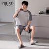 Pabonu 2026 new short sleeved men's fashionable sporty pajamas can be worn as an outerwear set fd
