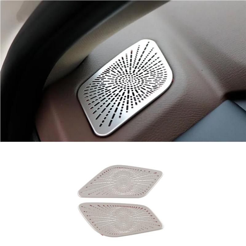 For Nissan Rogue X-Trail T33   Sticker Steel Interior Accessories Car Door Audio Speaker Cover Loudspeaker Trim Frame