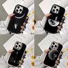 Ae97 Space Moon Astronaut Black Art Phone Cases for Samsung A13 A32 A53 A54 S24 FE S23 Ultra Infinix Hot 40i Huawei Metal Camera Protective Back Cover