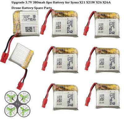3.7V 380mah липо Аккумулятор Обновление Аксессуары для RC Квадрокоптера для Syma X21 X21W X26 X26A