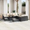 VidaXL 13-piece Garden Sofa Set Black Polyrattan, Trendy Garden Furniture, Durable Sofa and Divan 3362325