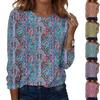 Long Sleeve Shirts For Women Cute Print Graphic Tees Blouses Casual Plus Size Basic Tops Pullover