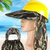 Строительная каска Солнцезащитный козырек для защитной каски Защита шеи Сетчатая светоотражающая полоса Быстрая установка Универсальная посадка Рабочее снаряжение