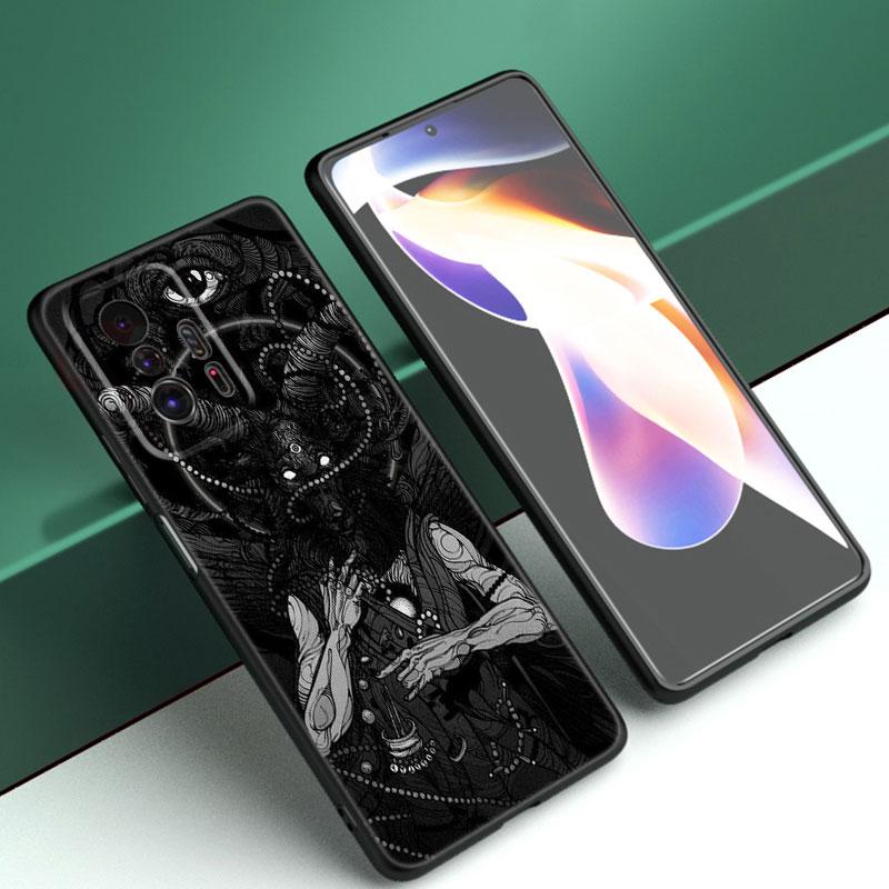 Демонический Сатанинский Страшный Череп Чехол для Телефона Для Xiaomi Mi A2 8 9 SE Note 10 10T 11 12 Lite 9T 11T 12S 12T Pro A3 6X 12X Черная Крышка
