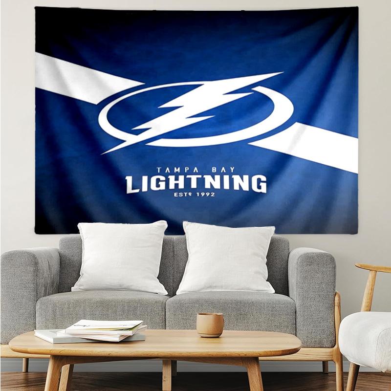 1PC Tampa Lightning Logo Tapestry Accessories Playroom Tapestry, for Bedroom,Livingroom, dormitory Room Wall Decor Fan Birthday Gifts