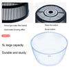 5L Large Capacity Vegetable Dehydrator Convenient Salad Spinner Drain Basket Fruit Washer for Home Kitchen