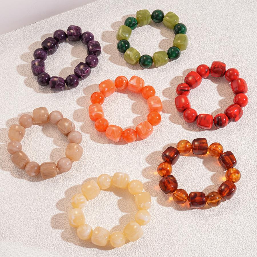 Bohemian Irregular Round Resin Bracelet - Elegant, Versatile Jewelry for Women