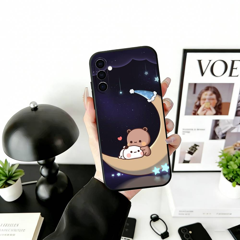 Милый Чехол для Телефона YiEr & BuBu Для Samsung Galaxy A73,A72,A71,A70,A53,A52,A51,Другие Мягкий Черный Чехол