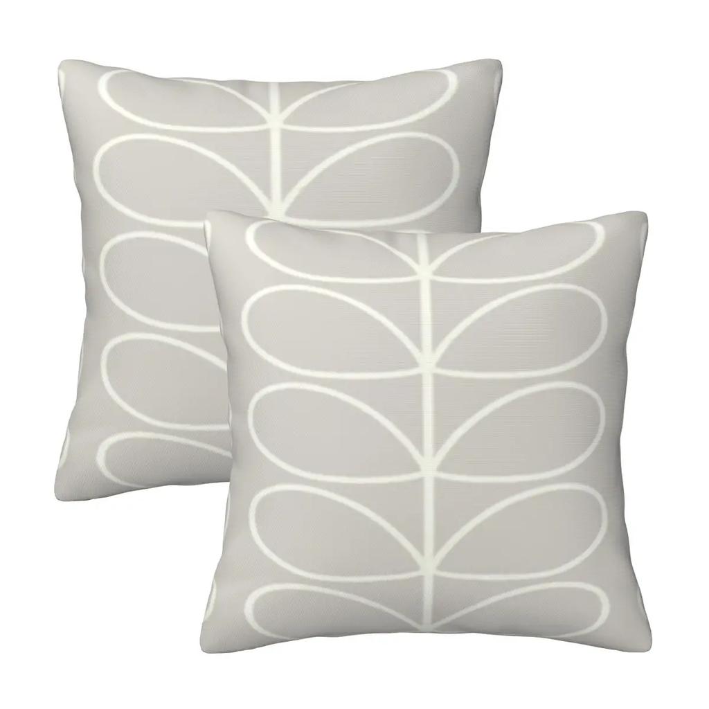 Orla Kiely Multi Stem Colorful Fabric 2 pcs Square Pillowcase Pillow Cover Cushion Comfort Throw Pillow for Home Living Room