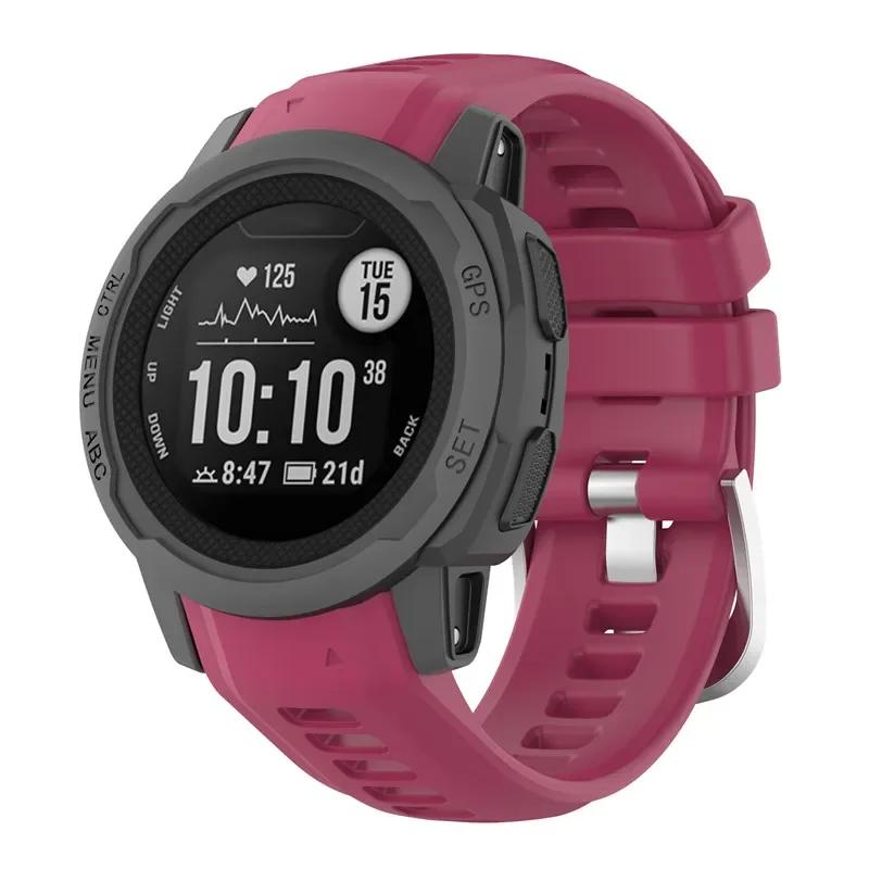 Ремешок для умных часов Garmin Instinct 2s, мягкий силиконовый сменный браслет для Garmin Instinct 2s