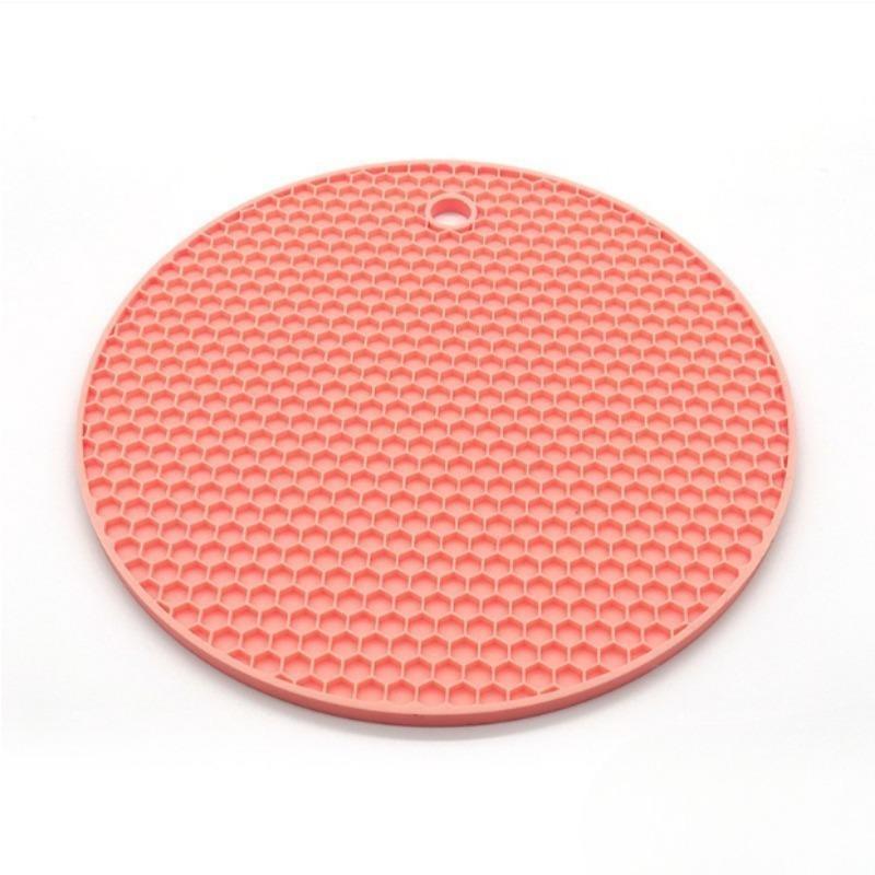 6pcs Multifunctional Kitchen Silicone Tableware Mat Round Non Slip Heat Resistant Coffee Cup Coasters Pot Holder Table Placemat Tools