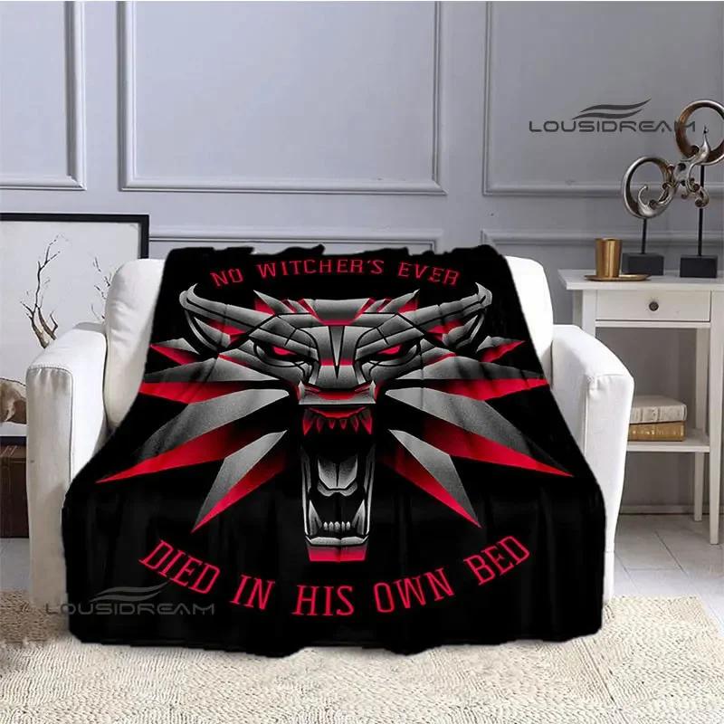 W-Witcher game Printing blanket Flange Warm blanket picnic blanket Home travel blanket bed linings Birthday Gift  picnic blanket