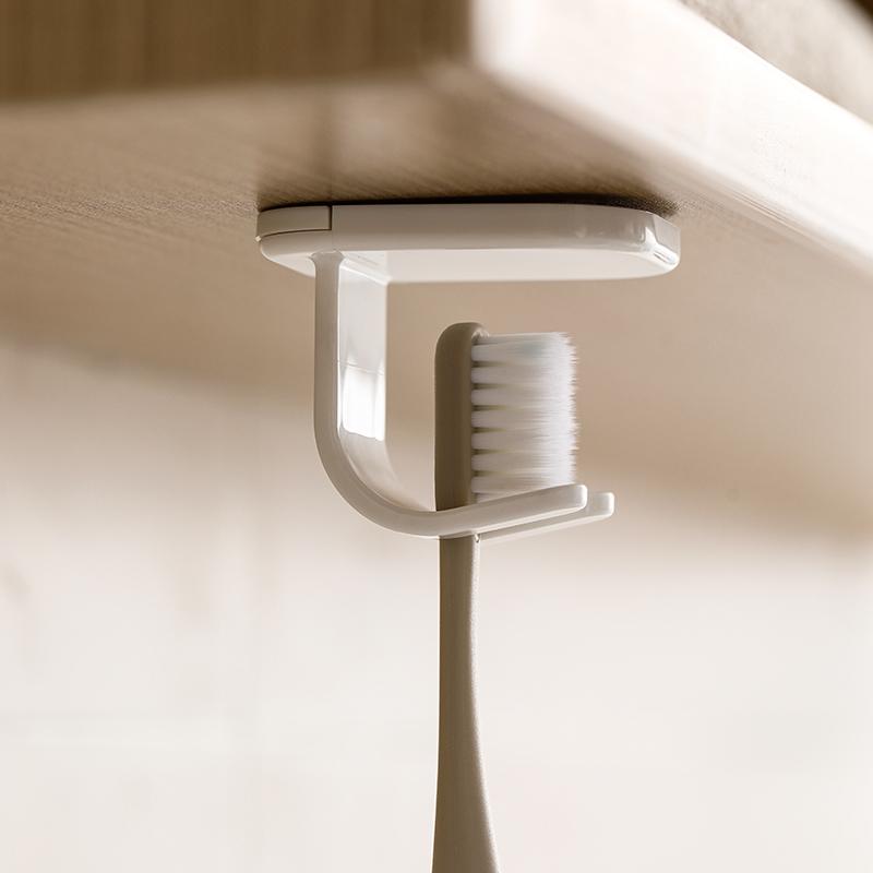 Самоклеящийся съемный держатель зубной щетки для ванной комнаты, настенный держатель для электрической зубной щетки, пластиковый крючок для хранения