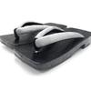 Kyoto Kimono Yuzen Geta for Sizes Paulownia Wood Geta with Comfortable Rubber Blackened (Geta) Men, 25.5-27, Black, Gentlemen's, Sole, (Black)