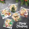 100 Pack Christmas Self-Adhesive Candy Bags: Five-in-One Design for Holiday Party Gifts