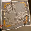Decorative Thousand Bird Grid Small Square Scarf Women'S Scarf Elegant Mulberry Silk Scarf Versatile