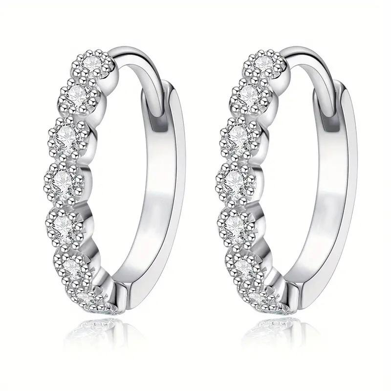Simple And Exquisite Earrings For Women, Daily Matching Fashion Jewelry, Inlaid With Zircon Small Jewelry
