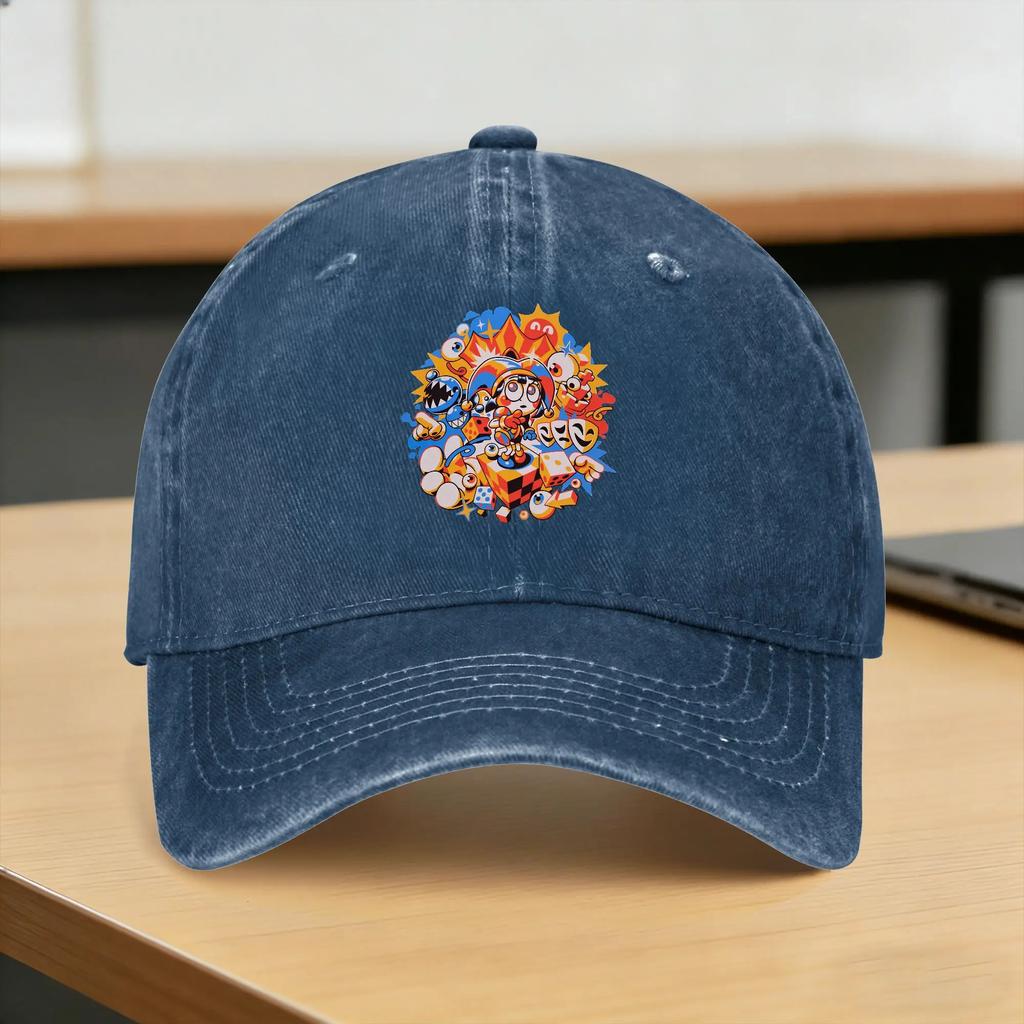 Summer Game DDigitals Circus Baseball Cap Sun Sun Visor Design Washed Hip Hop Hats UnisexTeens yk Cute Hiking Fishing Caps