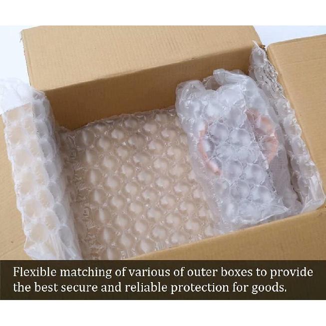 33Ft/Roll Sturdy Inflatable Packing Air Pillows Air Cushions Bags Packing Paper Void Fill Cushioning for Shipping and Packaging with Handpump No