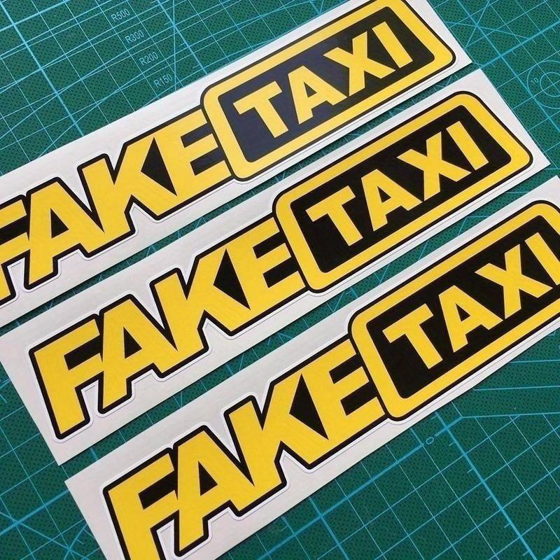 3pcs Fake Taxi Sticker Vinyl Decal Car Window Drift Funny Tuning