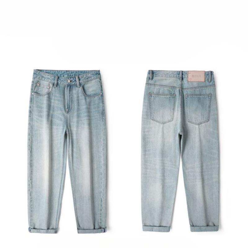 Джинсы-шаровары мужские весенние хлопковые эластичные брюки-шаровары мужские свободные весенние американские повседневные брюки Big Cow мужские весенние