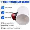 A84E-Plastic Motorized Damper PVC Check Valve Air Duct Volume Controller For Ventilation Pipe 220VAC