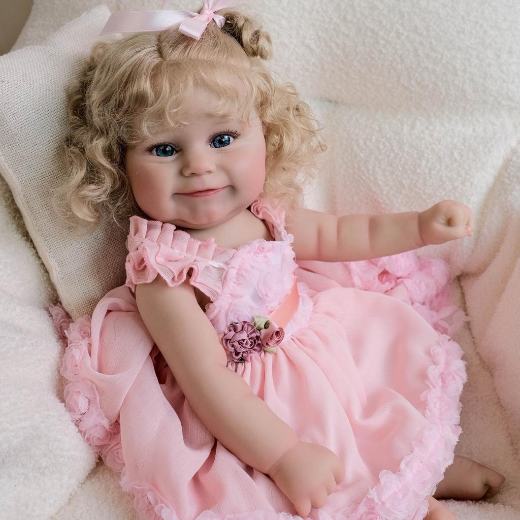 50cm Reborn Doll Maddie Soft Touch 20inch Full Vinyl Newborn Babies Doll Realistic Handmade Rooted Hair Simulation Doll Toys