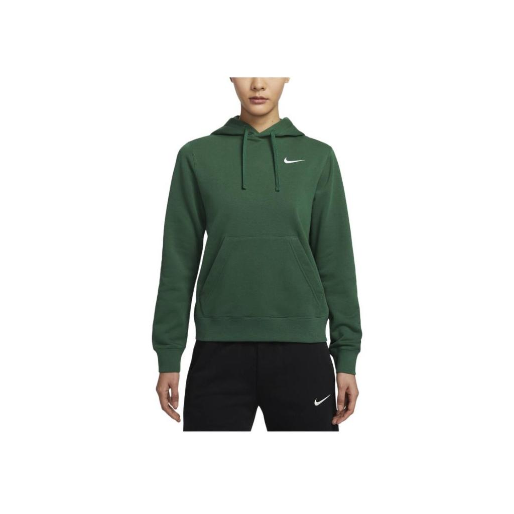 Nike Club Team Logo Hooded Comfortable Pullover Long Sleeve Sweatshirt Women Sweatshirt Canyon-Green IB8897-341