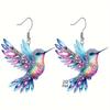 Очаровательные серьги-колибри - акриловая подвеска, подходит для повседневной носки и вечеринок, элегантный милый дизайн, креативный подарок без перьев на весенний праздник