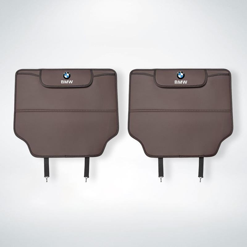 For BMW E87 Leather Car Anti-Kick Mat With Storage Bag Auto Accsesories For BMW Performance F10 E90 F20 E46 E60 E36 3 5 7 Series F30 i4 X3