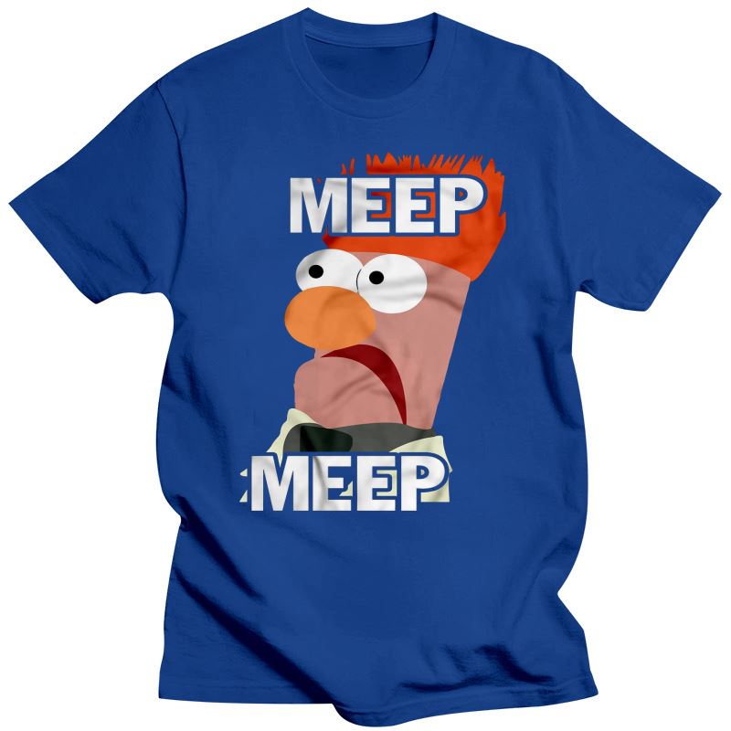 2023 Новая забавная футболка унисекс, модная футболка Meep Meep The Muppet Show и женская футболка с мензуркой