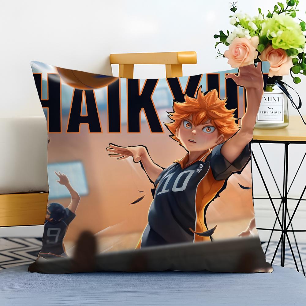 HHaikyuu Наволочка Стираемая Льняная Наволочка Мягкая для Дивана Кровати Уютный Декор Комнаты Дома
