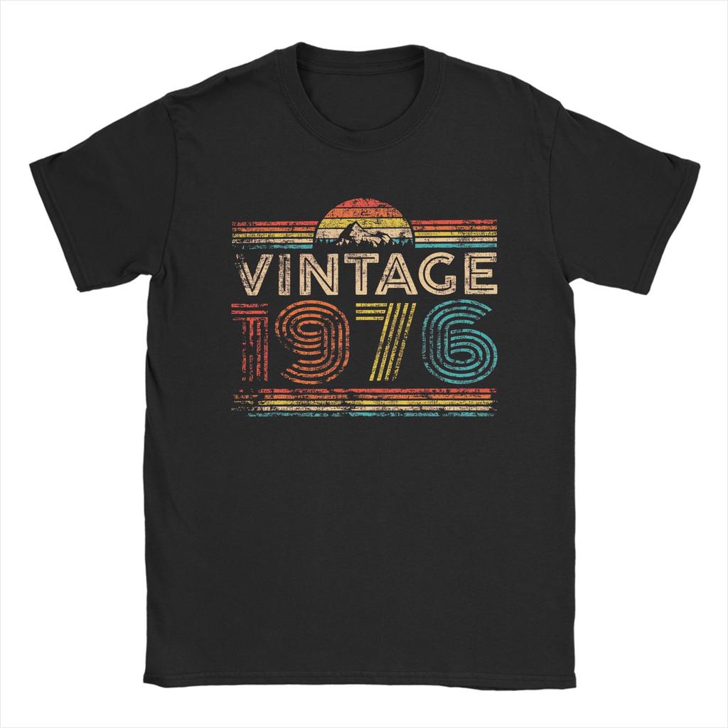 Vintage 1976 Limited Edition T Shirt Beach  Hipster TShirts Unisexs 100 Cotton O Neck Plus Size Tees ShortSleeved Retro Tshirt
