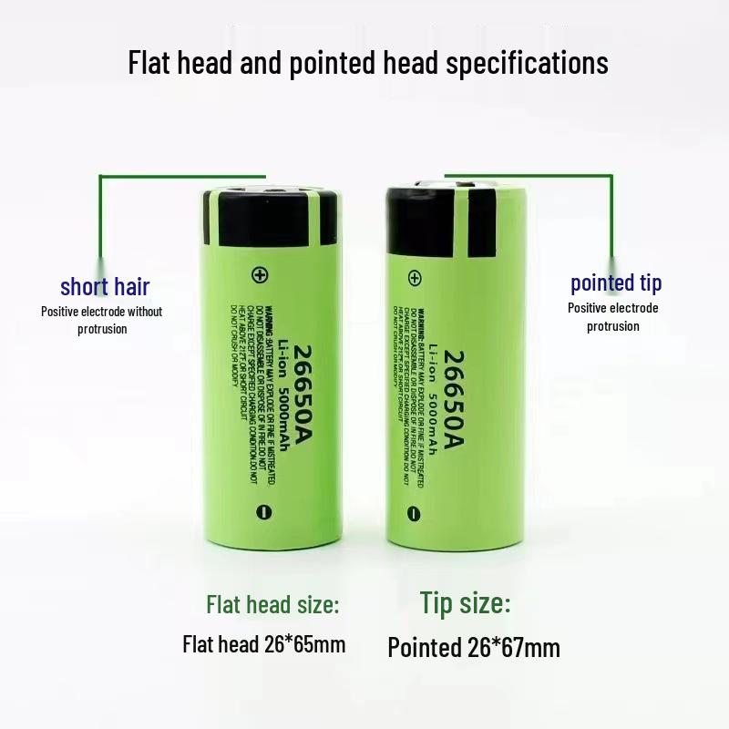 Panasonic 26650 5C High-Capacity 5000mAh Lithium Battery for High-Intensity Flashlights