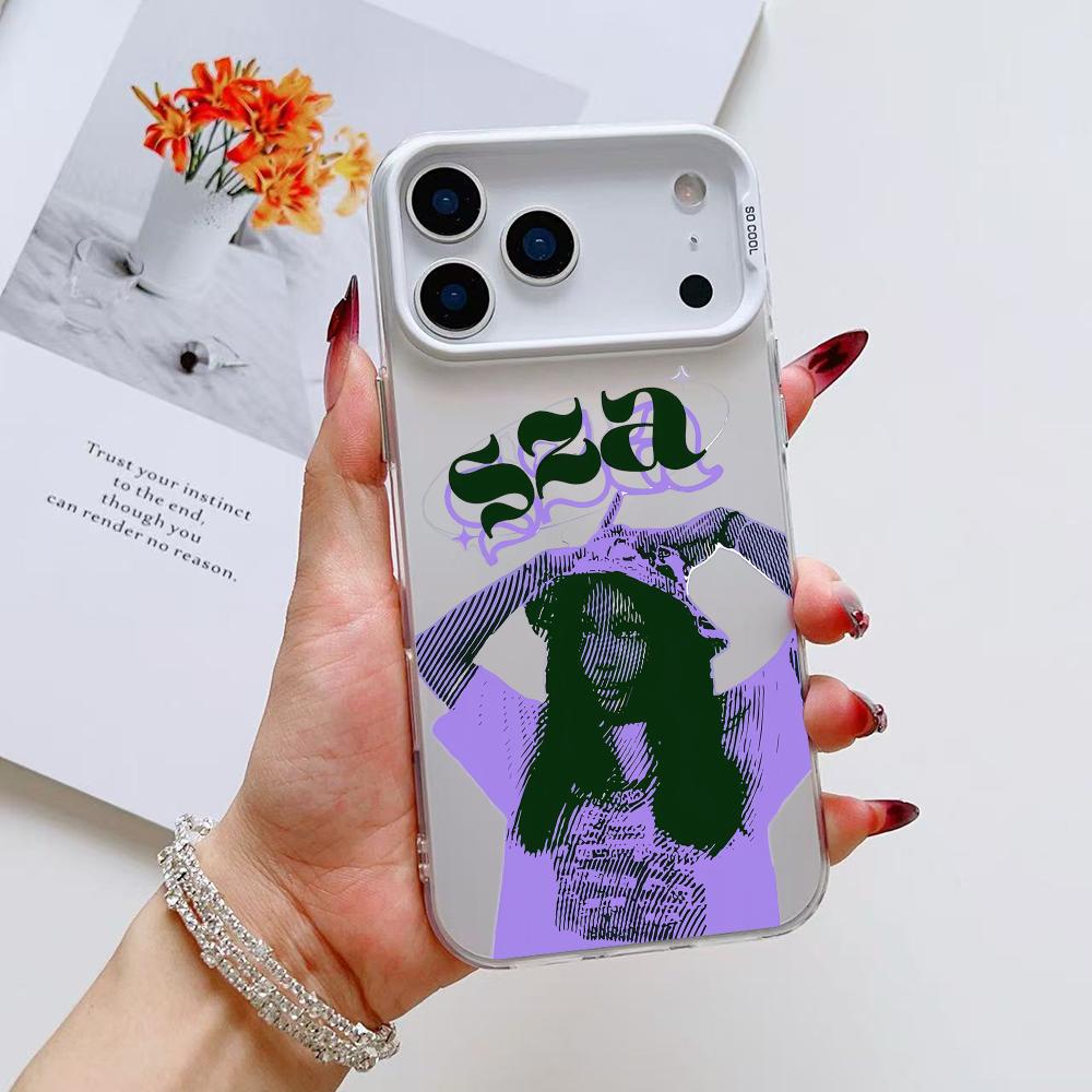 Чехол для телефона Saturn Singer S-SZA для iPhone 17 16 15 14 13 12 11 Pro Max Air Матовый Лазерный Аврора Ударопрочный Funda
