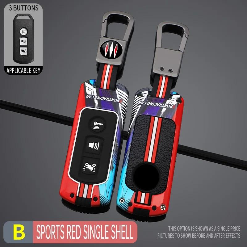 CPO1 Racing Style Metal Key Case Cover For Honda Motorcycle SH125 Forza 350 250 750 ADV 150 X-ADV SH150i SH300 150 PCX125 Accesorios