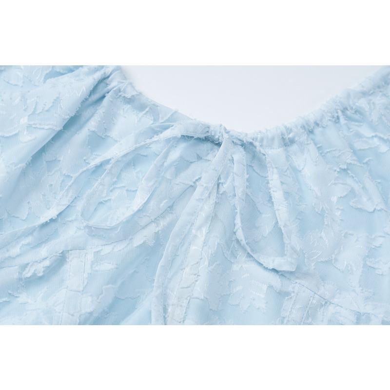 Летнее женское сексуальное платье-халтер с завязками на шее и жаккардовым узором Pure Desire с высокой талией для похудения