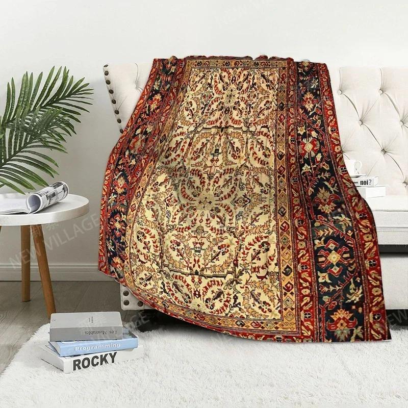Плед диванный для коленей теплый зимний покрывало на кровать накидка Декор бохо теплый флис скандинавский винтажный марокканский мягкий и ворсистый