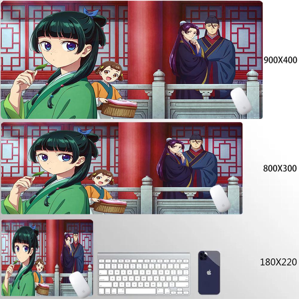 Natural Rubber Locking Edge Rug Large Desk Mats Pc Gaming Accessories The Apothecary Diaries Anime Computer Mouse Pad Xxl Carpet