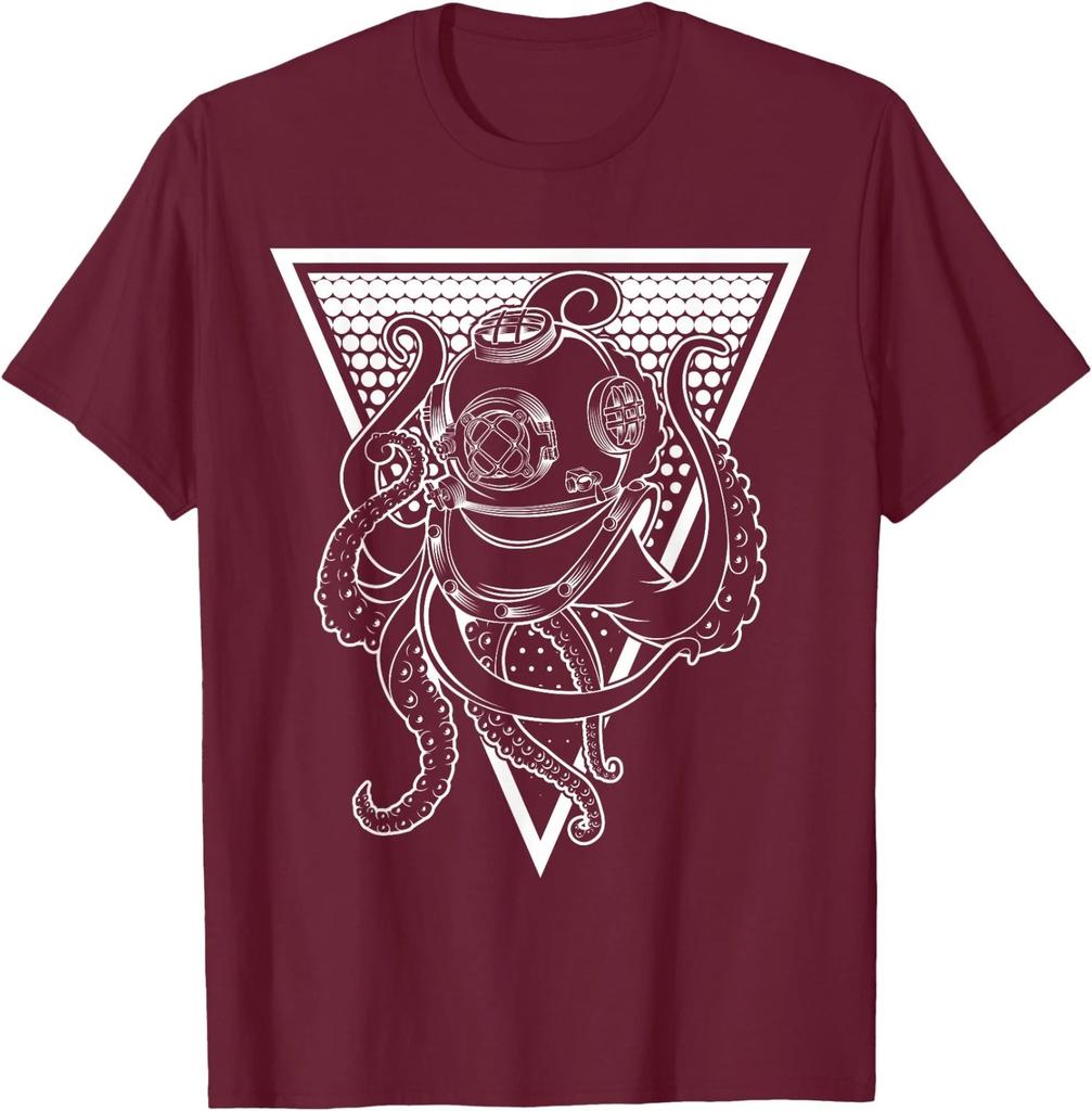 Deep Sea Diving Helmet Octopus Octopus Underwater Diver Gift T-Shirt