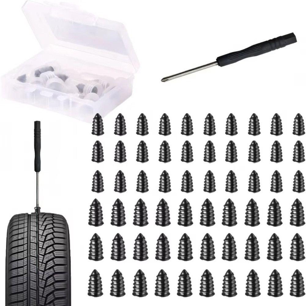 10/20/30/40/50PCS Screw in Tire Repair Rubber Nails Kits Mushroom Nails Tire Repair Nails